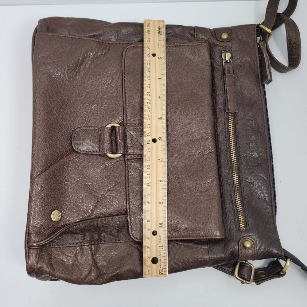 Leder Buck Lucy Women's Brown Small Soft Leather Crossbody Bag - Picture 11 of 12